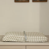 Minika - Housse matelas à langer en coton biologique - Sage Gingham