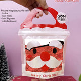GOM-MEE - Sac cadeau Poudre Magique Rouge - Père-Noël Rouge avec figurine