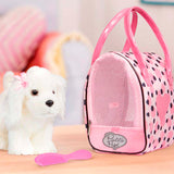 Pucci Pups - Sac à pois rose et chiot Maltais