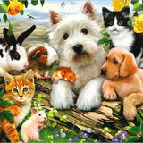 Ravensburger - Casse-tête - Amis animaux contents 300pcs