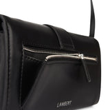 Lambert - Le Renee - Portefeuille à bandoulière 2-en-1 en cuir vegan - Noir