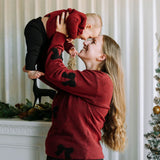 Rose Maternité - Chandail à boucles - Cerise Noir