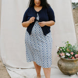 Rose Maternity - Short Sleeve Cardigan - Deep Navy