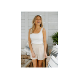 Rose Maternité - Camisole en rib - Combo Crème