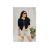 Rose Maternity - Short Sleeve Cardigan - Deep Navy
