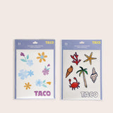 Taco - Duo de feuilles d'autocollants - Breeze Petals