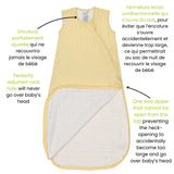 Perlimpinpin - Sac de nuit Mousseline Coton - Uni - Citron