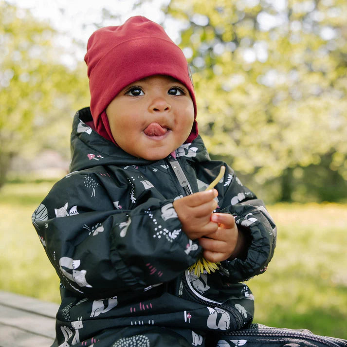 Perlimpinpin - Tuque à oreilles mi-saison - Framboise