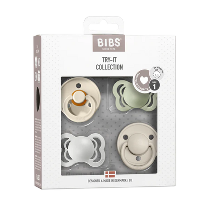 BIBS - Pack of 4 Try-it Collection Pacifiers