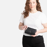 Lambert - The Tina - Wallet with vegan leather strap - Black