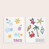 Taco - Duo de feuilles d'autocollants - Breeze Petals