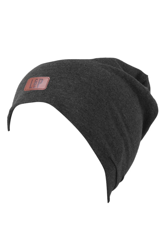 L&P Apparel - 2 in 1 cotton beanie - Charcoal