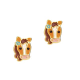 Girl Nation - Boucles d'oreilles en émail - Poney
