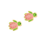 Girl Nation - Enamel Earrings - Turtle