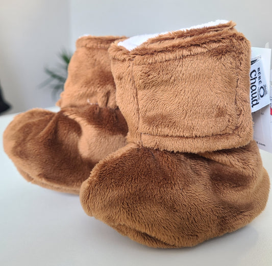 Velcro slippers - Caramel (without relief)