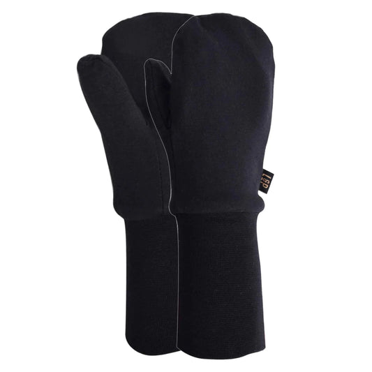 L&P Apparel mid-season cotton mittens in black