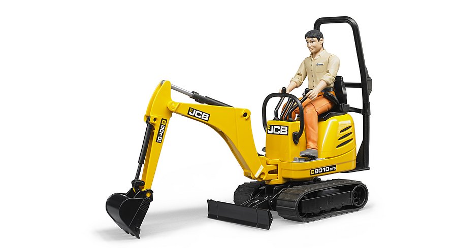 Bruder - Micro-pelleteuse JCB 8010 CTS et ouvrier de chantier