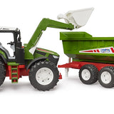 Bruder - Roadmax Tracteur avec chargeur avant et remorque basculante