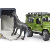 Bruder - Land Rover Defender avec van pour chevaux