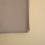 Minika - Housse matelas à langer en coton biologique - Vichy Brown