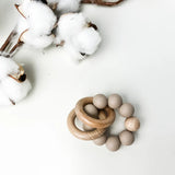 Pekaboo - Jouet de dentition - Anneau Bois beige