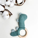 Pekaboo - Hochet - Dino vert-bleu
