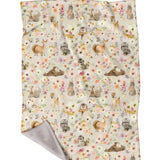 Veille sur toi - Ma p'tite couverte minky ultra‑douce- La forêt en fleur