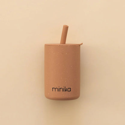 Minika - Verre avec paille et couvercle