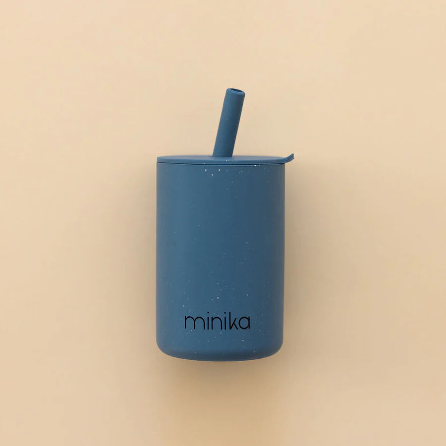 Minika - Verre avec paille et couvercle