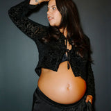 Lait de Poule - Cardigan en dentelle à boucles - Noir raffiné