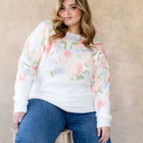 Rose Maternité - Chandail en lainage - Pêche Floral