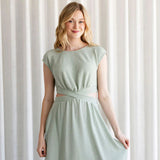 Rose Maternité - Robe longue Juliet - Vert Californien