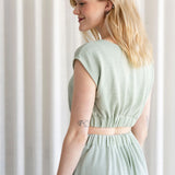 Rose Maternité - Robe longue Juliet - Vert Californien