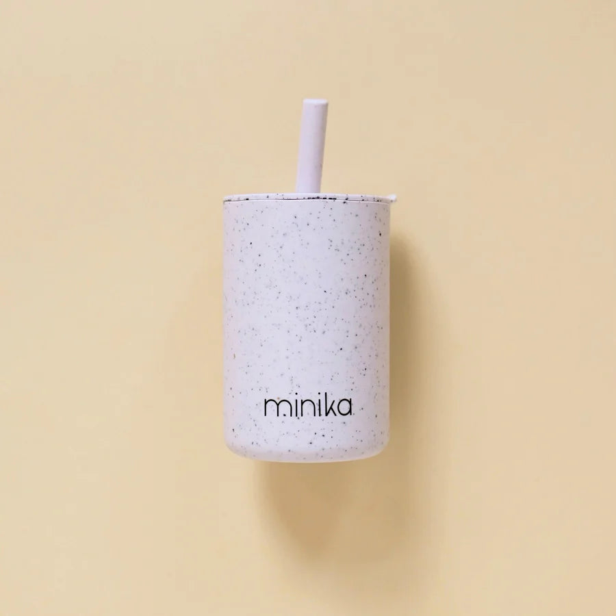 Minika - Verre avec paille et couvercle