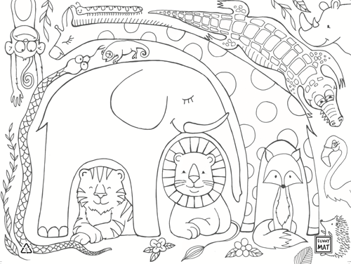 Funny Mat - Napperon casse-tête 12mcx à colorier